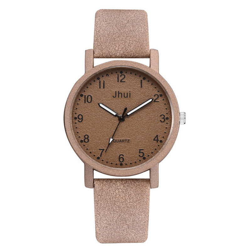 Pure Color Personality Casual Girls Watch Literary Forest Series Stone Pattern Light Frosted Retro Quartz Watch Female