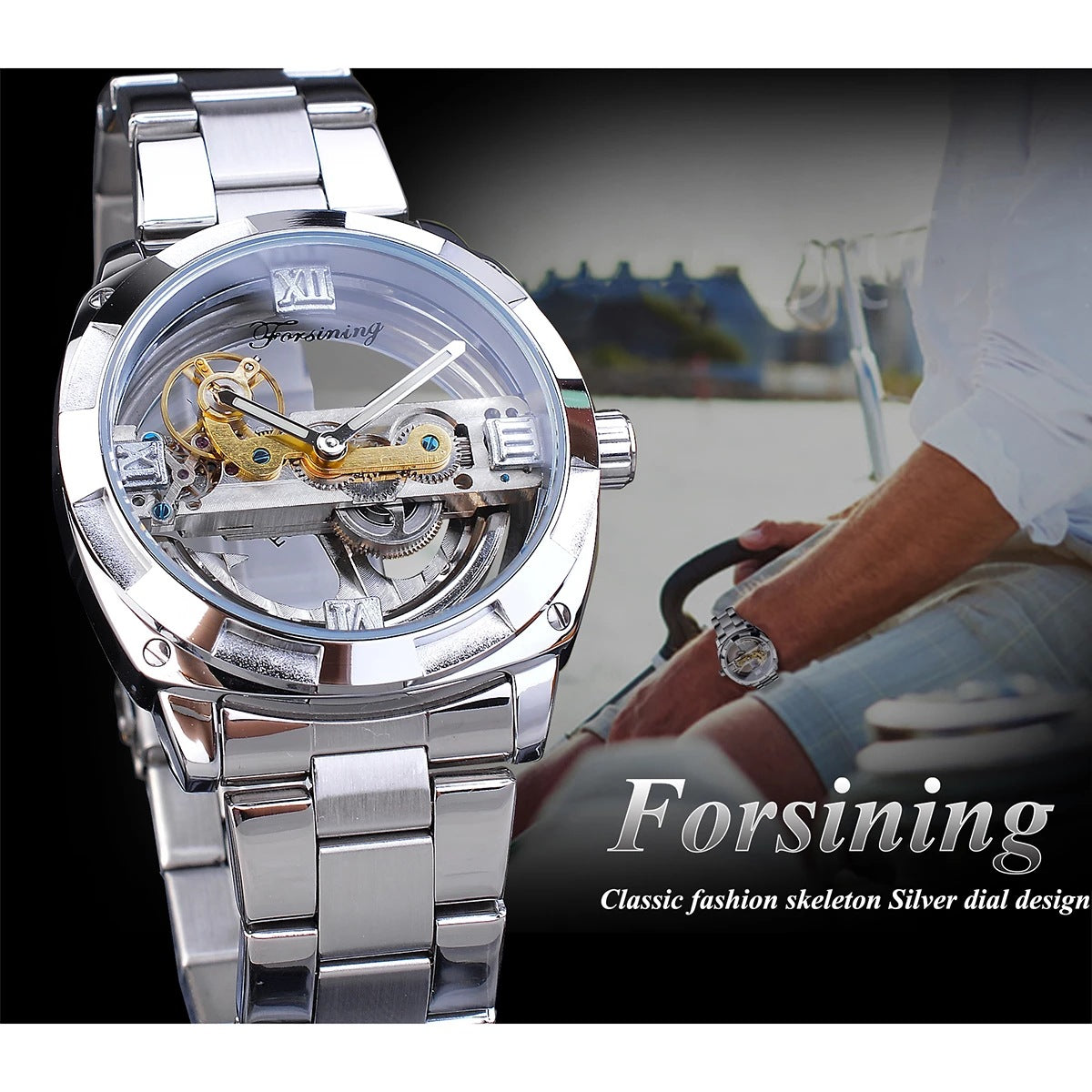 Men's Transparent Mechanical Watch (Waterproof)
