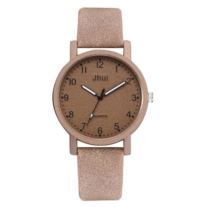 Pure Color Personality Casual Girls Watch Literary Forest Series Stone Pattern Light Frosted Retro Quartz Watch Female