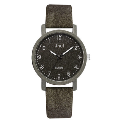Pure Color Personality Casual Girls Watch Literary Forest Series Stone Pattern Light Frosted Retro Quartz Watch Female